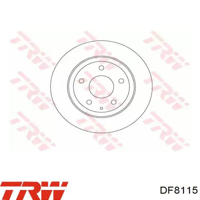 Диск гальмівний задній DF8115 TRW