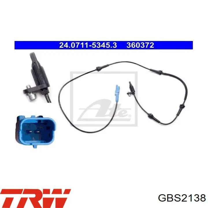 Передній датчик ABS TRW GBS2138