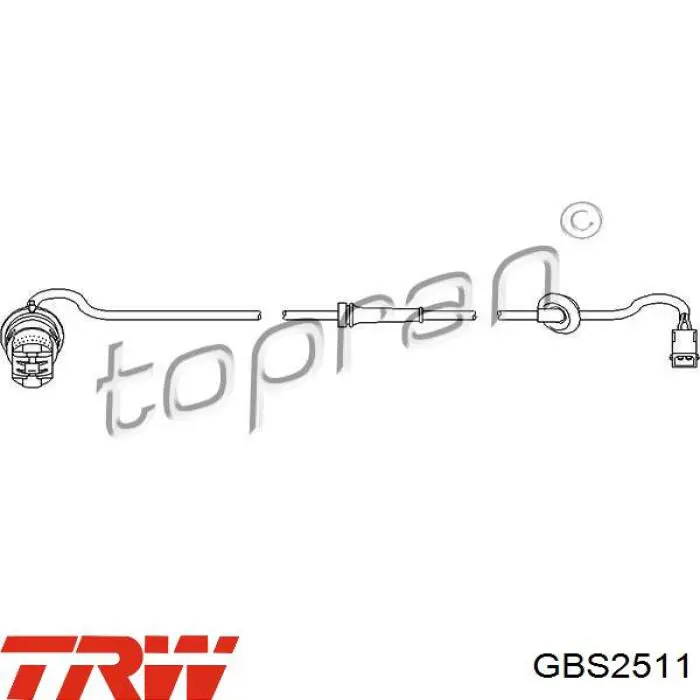 Датчик АБС (ABS) задній, правий 110486 Hans Pries (Topran)