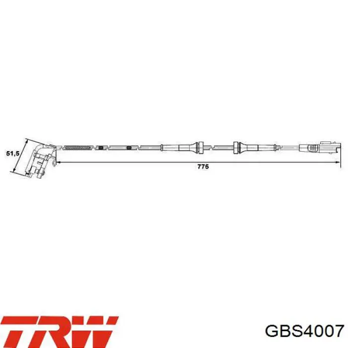GBS4007 TRW Датчик АБС (ABS) задній