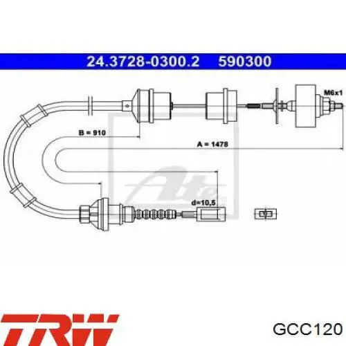 Купити GCC120 TRW Трос зчеплення