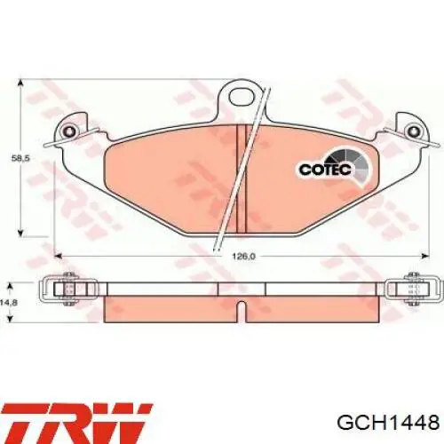 Купити GCH1448 TRW Трос ручного гальма задній, правий