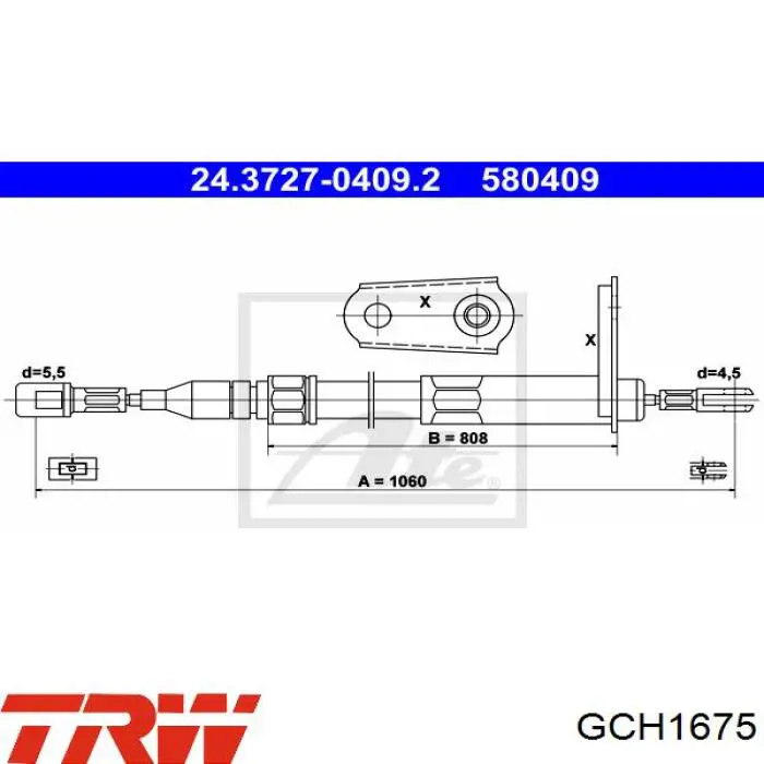 Трос ручного гальма задній, правий/лівий Rider RD4442270214 ціна, від 8.75 USD