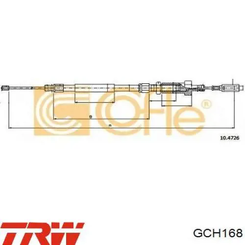 Трос ручного гальма передній RM4109 Goodrem