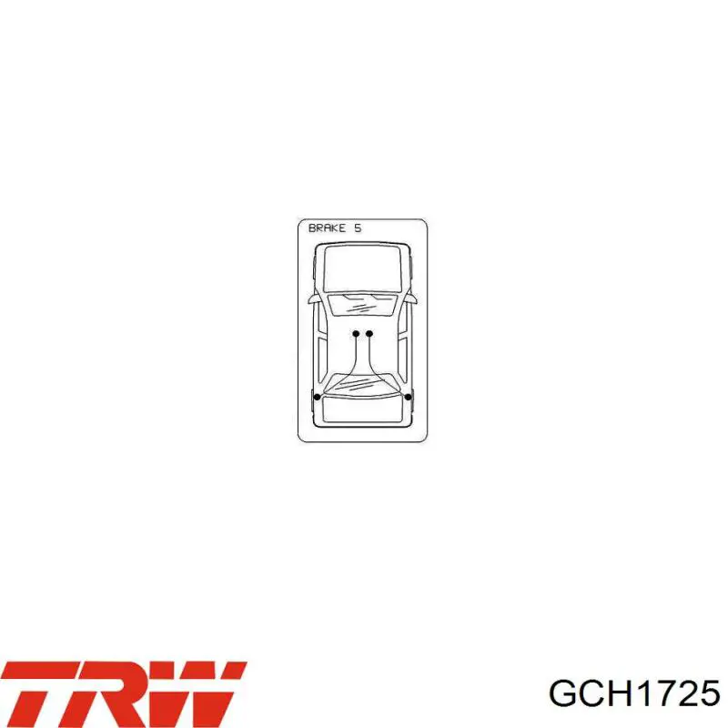 GCH1725 TRW трос ручного гальма задній, правий/лівий