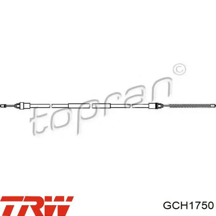 Купити GCH1750 TRW Трос ручного гальма задній, правий/лівий