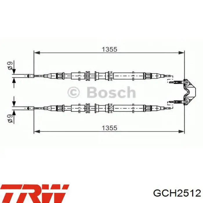 Купити 24436467 Opel Трос ручного гальма, проміжний