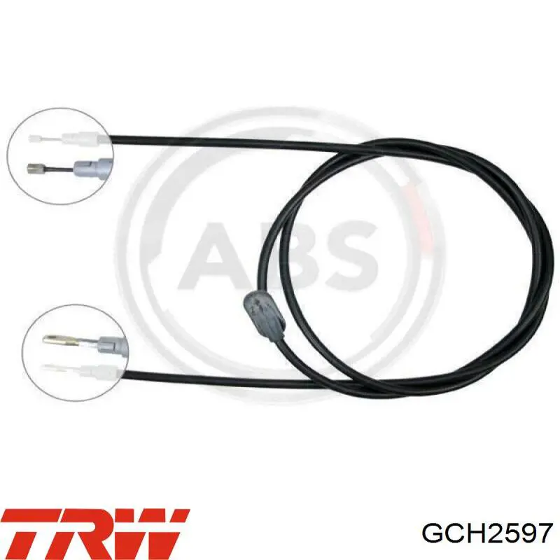 Купити A203420038564 Mercedes Трос ручного гальма задній, правий