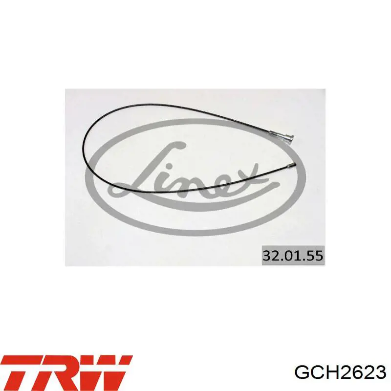 Трос ручного гальма задній, правий GCH2623 TRW