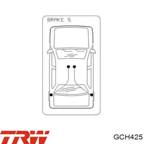 Трос ручного гальма задній, лівий GCH425 TRW