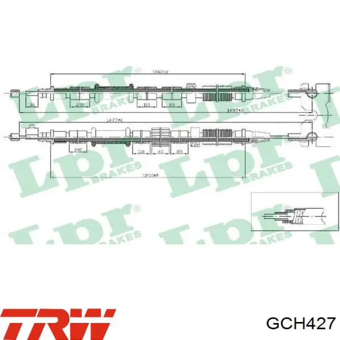 Трос ручного гальма задній, правий/лівий Cofle 115771 ціна, від 30.47 USD