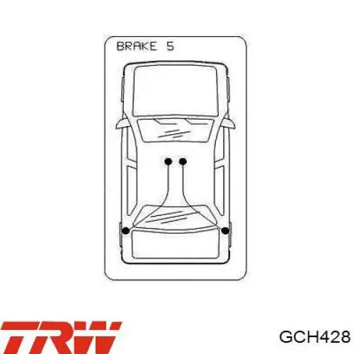 Трос стоянкового гальма задній лівий TRW GCH428 ціна, від 31.86 USD