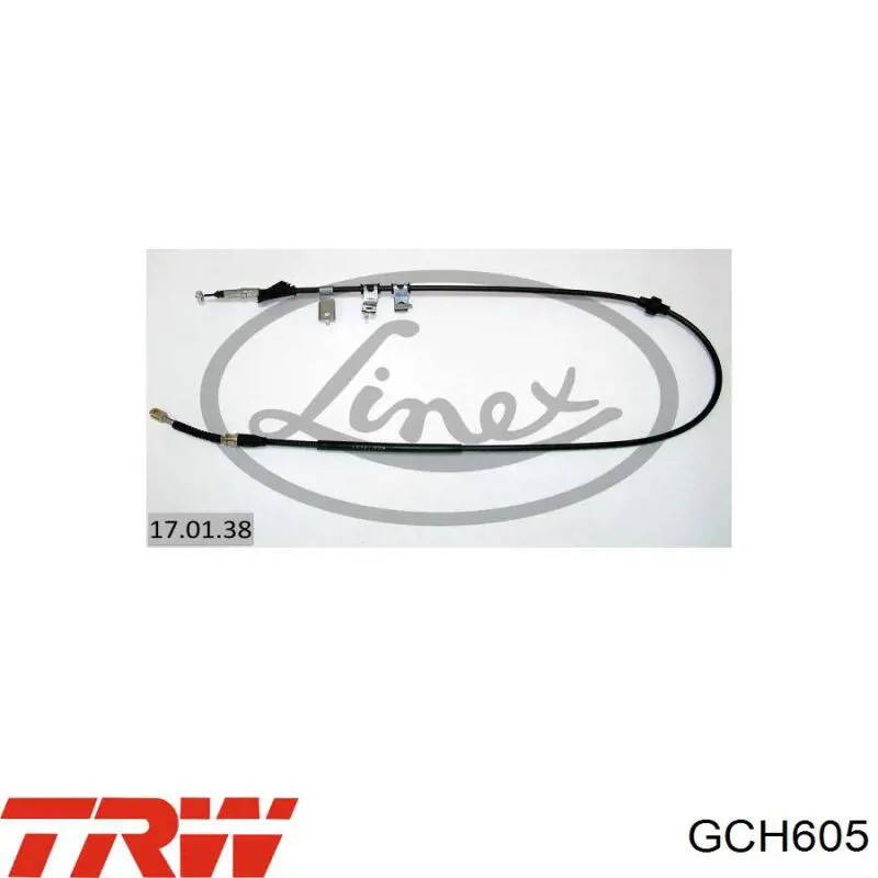 Трос ручного гальма задній, правий TRW GCH605 ціна, від 24.60 USD