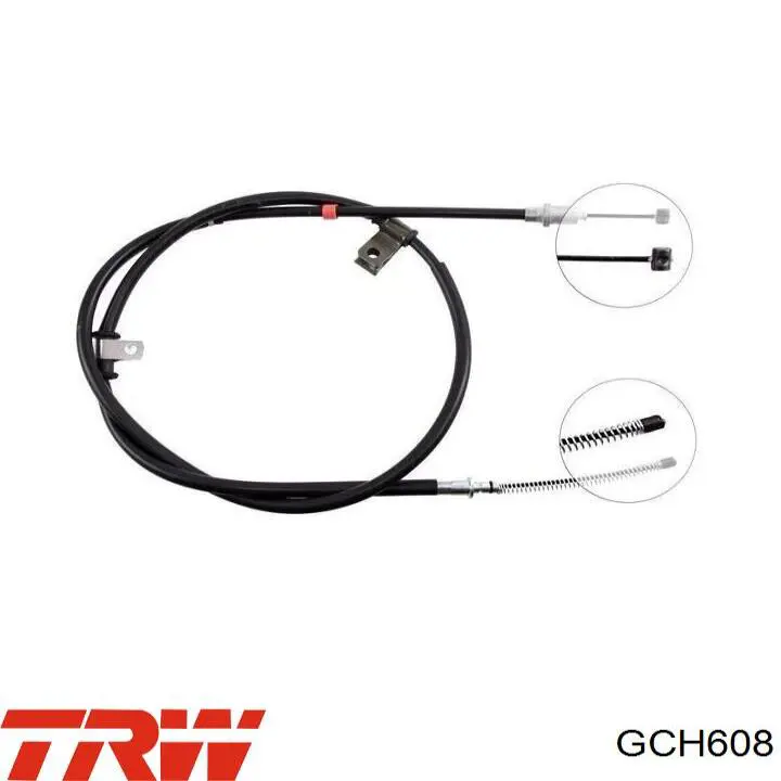 Трос стоянкового гальма задній правий TRW GCH608 ціна, від 19.73 USD