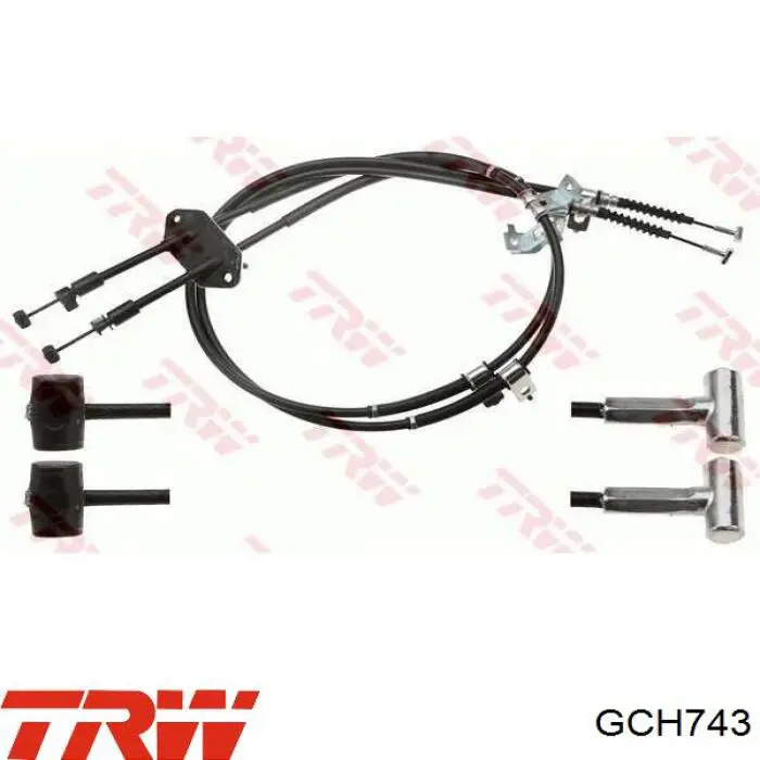Купити GCH743 TRW Трос ручного гальма задній, правий/лівий