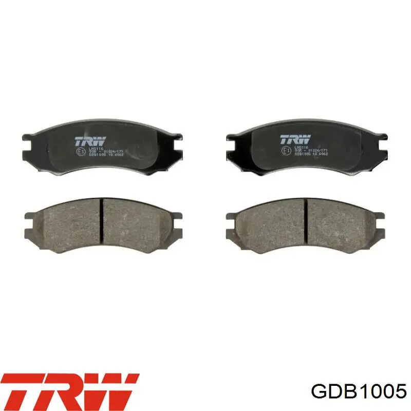 Купити GDB1005 TRW Колодки гальмівні передні, дискові