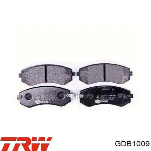 Передні тормозні колодки GDB1009 TRW