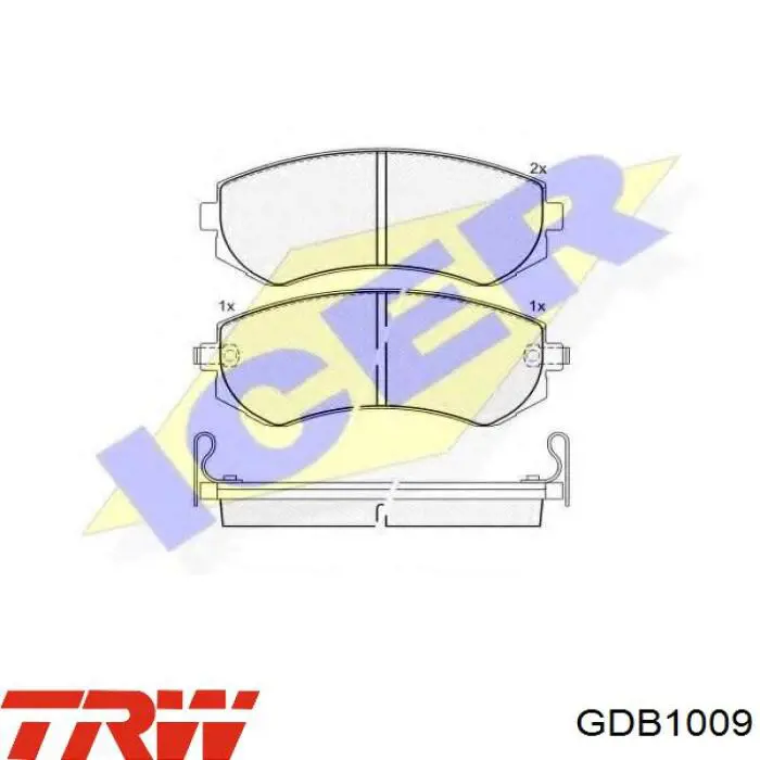 GDB1009 TRW Передні гальмівні колодки