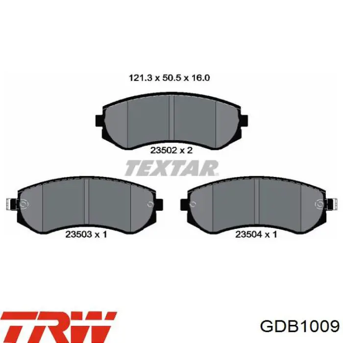 Гальмівні колодки TRW GDB1009 ціна, від 19.00 USD