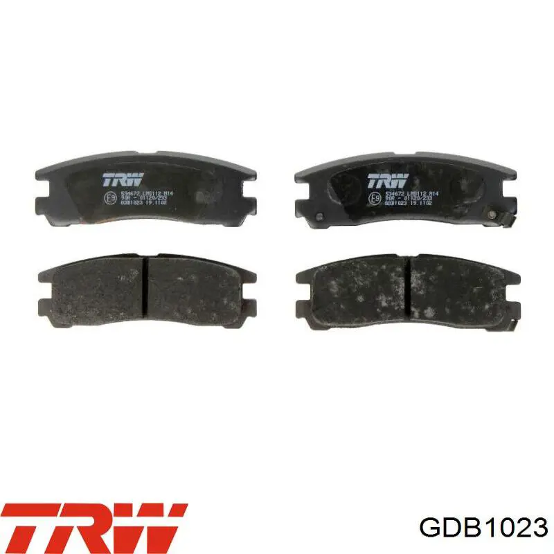 GDB1023 TRW колодки гальмові задні, дискові