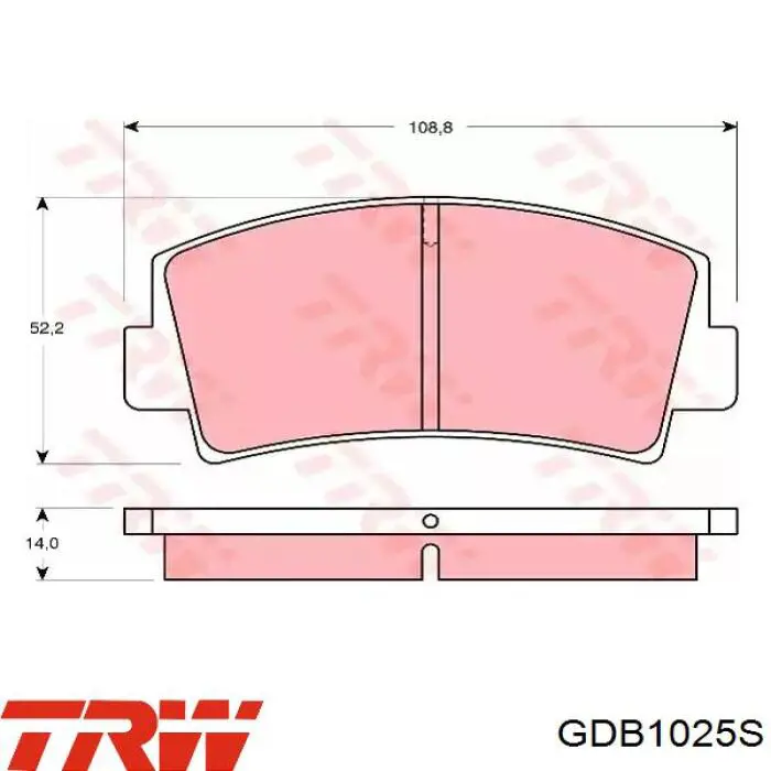 Купити GDB1025S TRW Задні колодки
