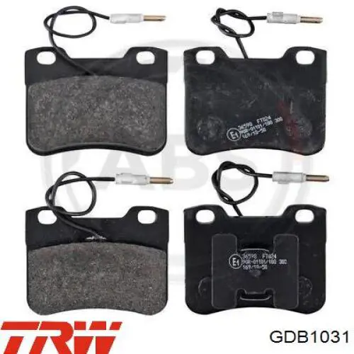 Передні тормозні колодки GDB1031 TRW