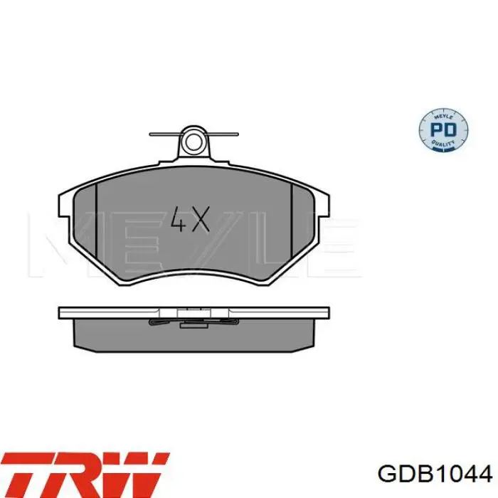 Купити GDB1044 TRW Колодки гальмівні передні, дискові