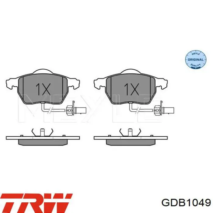 Купити GDB1049 TRW Колодки гальмівні передні, дискові