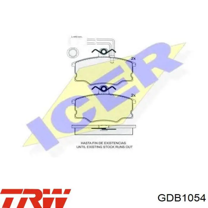 Гальмівні колодки TRW GDB1054 ціна, від 17.42 USD