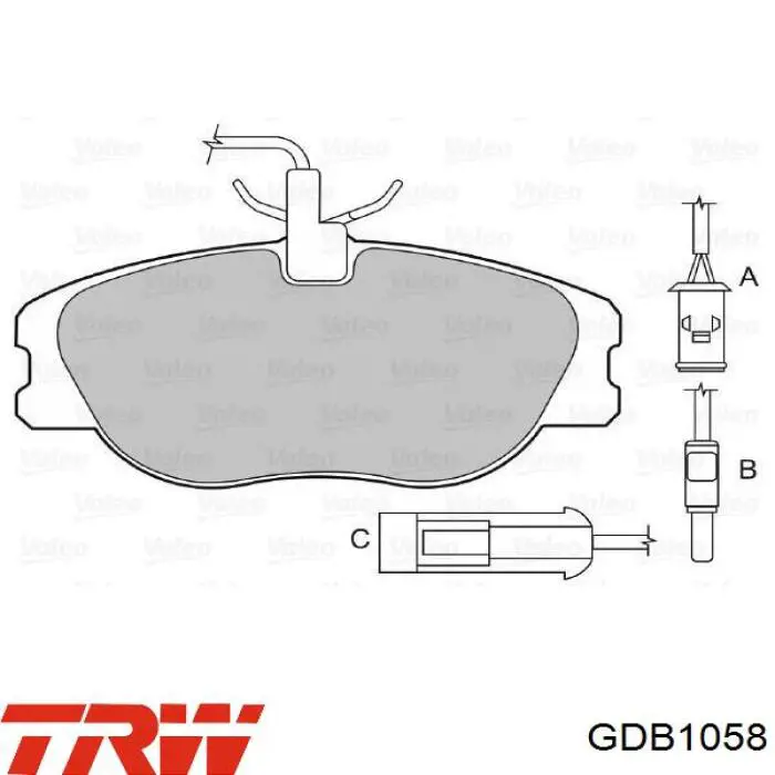 Передні тормозні колодки 77365938 Fiat/Alfa/Lancia