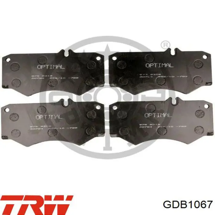 Купити GDB1067 TRW Колодки гальмівні передні, дискові