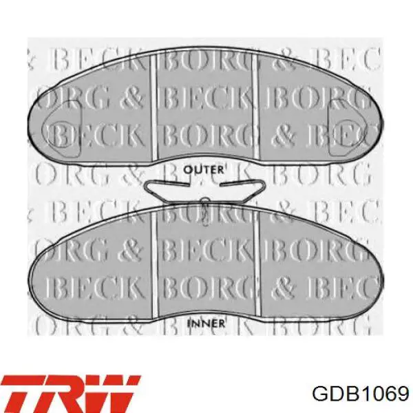 Тормозні колодки TRW GDB1069