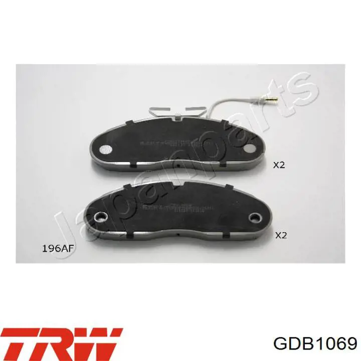 Купити GDB1069 TRW Колодки гальмівні передні, дискові