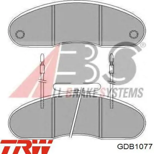 GDB1077 TRW колодки гальмівні передні, дискові