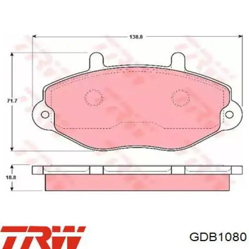 Тормозні колодки TRW GDB1080