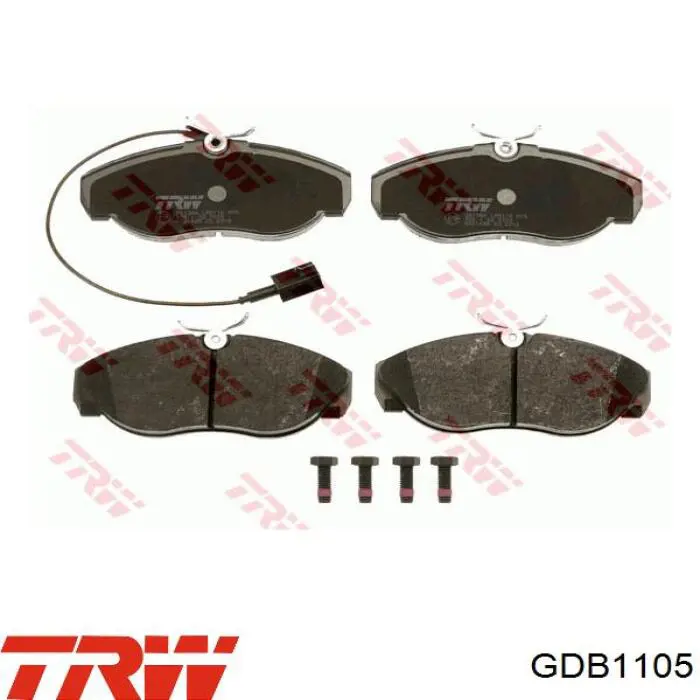 Передні тормозні колодки GDB1105 TRW