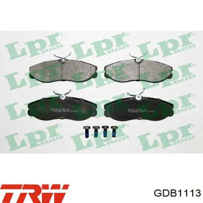 Купити GDB1113 TRW Колодки гальмівні передні, дискові