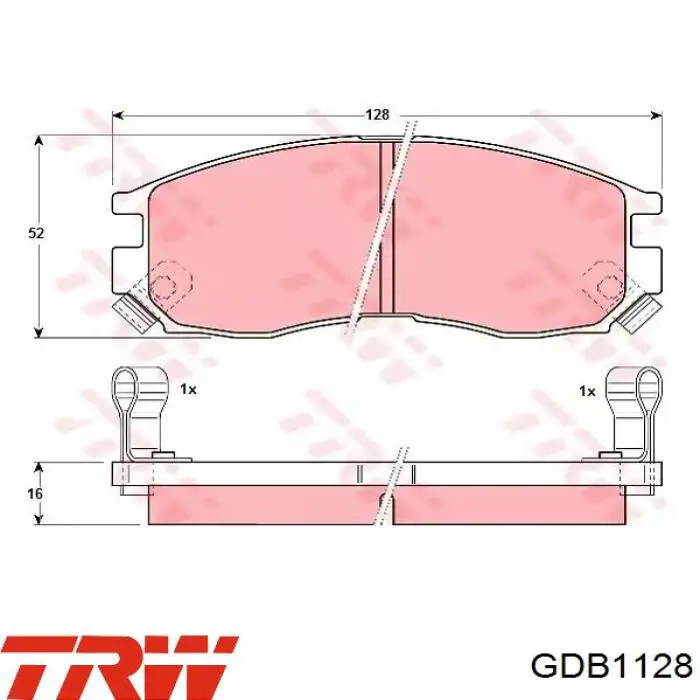 Гальмівні колодки TRW GDB1128 ціна, від 23.45 USD
