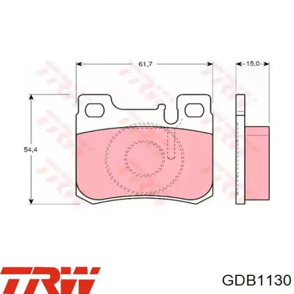 Задні дискові колодки TRW GDB1130