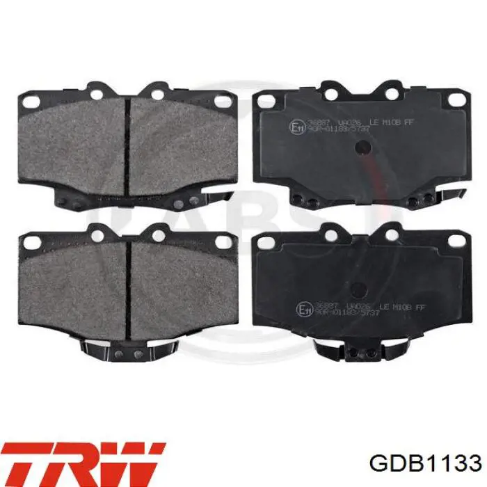 Купити GDB1133 TRW Колодки гальмівні передні, дискові