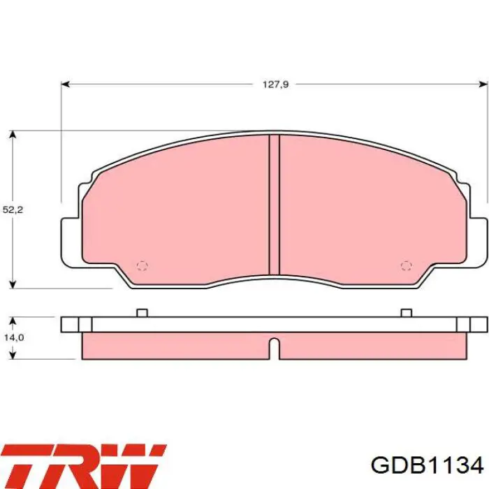 Колодки гальмівні передні, дискові GDB1134 TRW