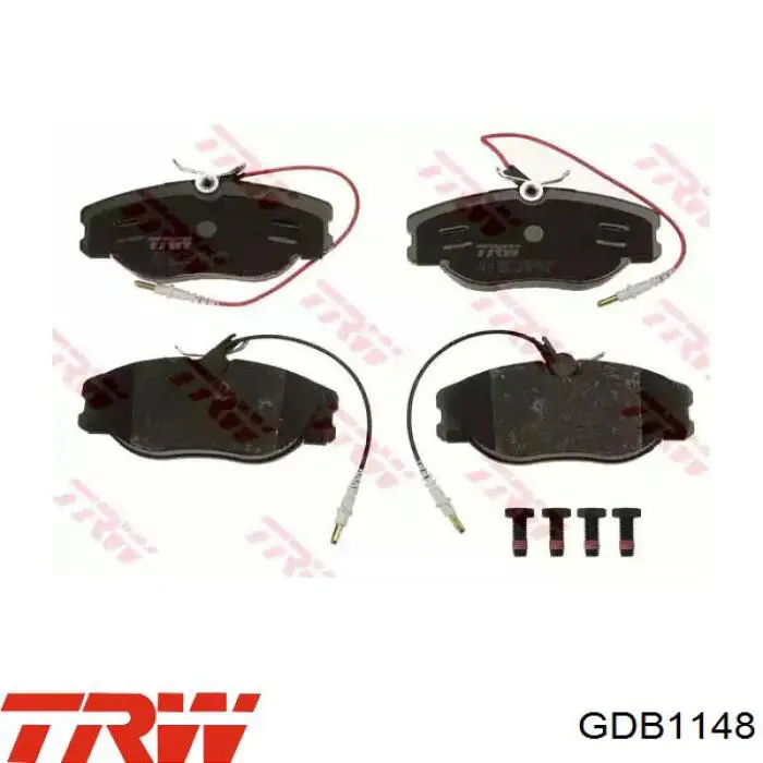 GDB1148 TRW колодки гальмівні передні, дискові