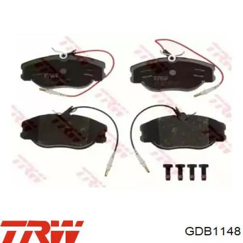 Передні тормозні колодки GDB1148 TRW