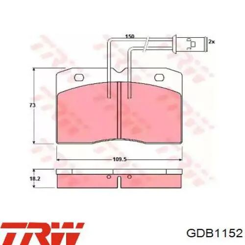 Купити D129E Dafmi Колодки гальмівні передні, дискові