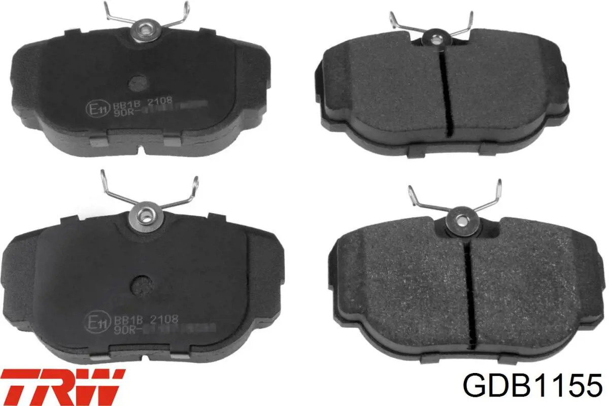 Задні гальмівні колодки GDB1155 TRW