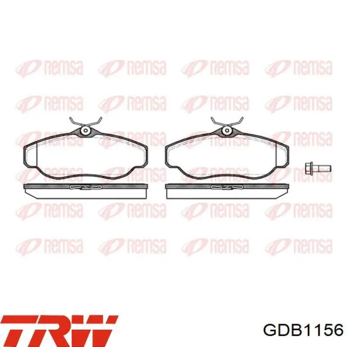 GDB1156 TRW колодки гальмівні передні, дискові
