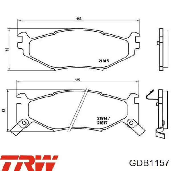 Гальмівні колодки Wagner ZX522 ціна, від 32.44 USD