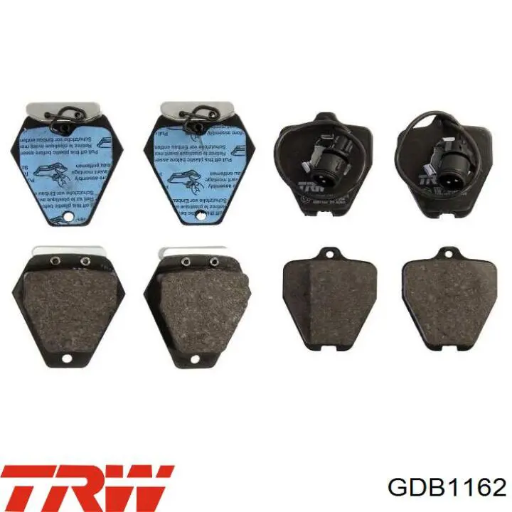 GDB1162 TRW колодки гальмівні передні, дискові