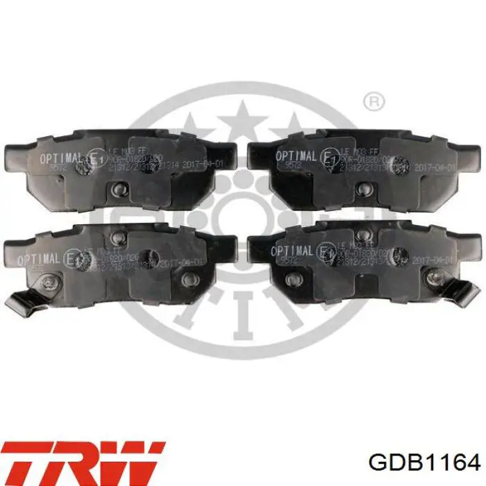 Передні тормозні колодки GDB1164 TRW