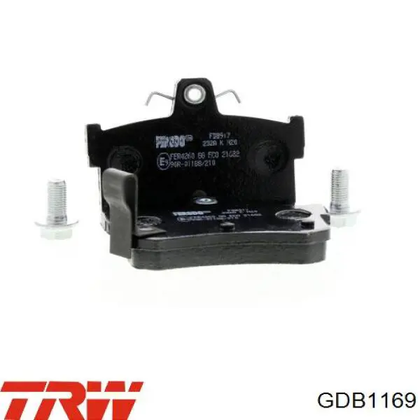 GDB1169 TRW Колодки гальмівні задні, дискові